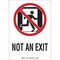 Brady Exit Sign, Polyester, 7" W, 10" H, Not An Exit, White 115142 - alternate 1
